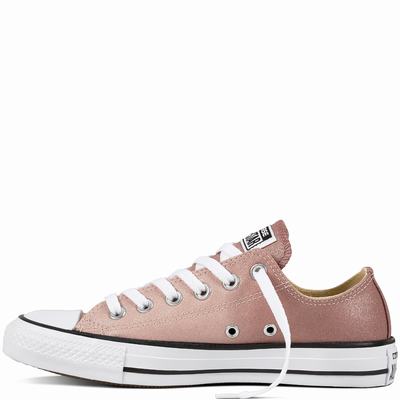 Converse Chuck Taylor All Star Ombre Metallic Low Tops Womens - Pink/Beige/White Shoes (346FXHUI)